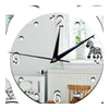 Creative Flower Mirror Quartz Wall Clock