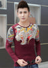 Traditional Chinese Dragon Men Tattoo Shirt Crew neck Long sleeves 100% Cotton