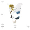 DIY Creative Decoration Butterfly Princess Mirror Quartz Wall Clock