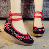Chinese Ethnic Embroidery Inner high Heel Elevator Cheongsam Dress Shoes Plum