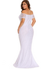 Romantic Crochet Lace Floral Off Shoulder Thigh Split Maxi Long Party Prom dress