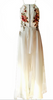 Sexy Black/White/Blue Rose Floral Embroidered High Low Boutique Party Dress
