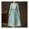 Vintage Embroidery Muslim Elegant Long Sleeve Long Dress  S