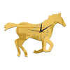 3D Silent Mirror Wall Clock Creative Chinese Style Horse