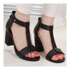 High Thick Heel Sandals Open Toe T Shape Strap