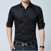 Mens Luxury Stylish Casual Dress Slim Fit T-Shirts Casual Long Sleeve Best Sale