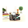 9 Slots Compartments Desk Organizer Pen Holder Rack Office Stationary  Black