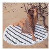 Bohemia Round Tassel Knitted Beach Towel Lantern Towel   a2