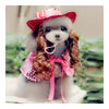 Dog Pet Clothes Cloak Wig Hat Suit   PF14 leopard print red flower