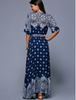 Gorgeous Boho Floral Bell Sleeves Hippie Holiday Maxi Long Dress