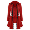 Damen Viktorianischer Steampink Weste Angenäht Spitze Mantel Jacke Frack