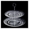 Niveau 2 Vintage Style Moderne Verre Gâteau Marriage Cupcake Biscuit Food Stand