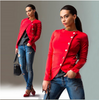 Women's Fashion  Side Button Fitted Blazer Top 3 solid colors