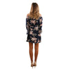 Floral off-the-shoulder boutique mini dress