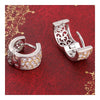 Fresco Pendientes 18Ct Oro Platino Galvanizada Blanco