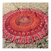 Round Tassel Knitted Beach Towel Lantern Towel Chiffon  red