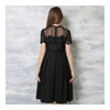 High-end Lace Embroidery Splicing Chiffon Dress