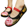 Old Beijing Embroidered Cloth Shoes Flat Ballet   black