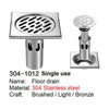 SELECT 304-1012 SINGLE USE 304 Stainless steel floor drain PRINCE FOX