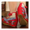 Old Beijing Cloth Embroidered Shoes Casual   red