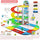 DIY children puzzle assembled three-track car simulation model toy car park suit