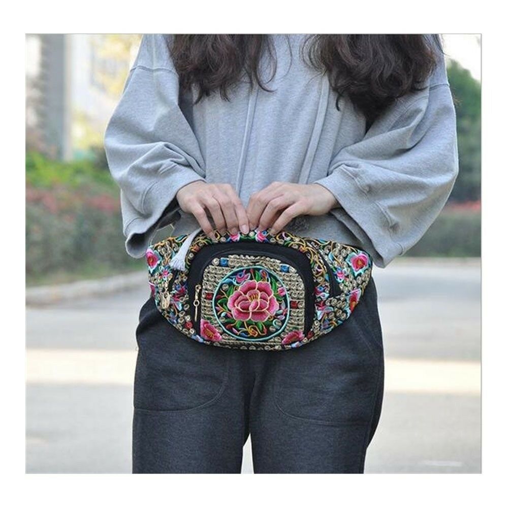 New Original Design Cosmetic Bag Woman's Bag High Volume Waist Bag    copper cra