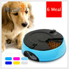 6 Meal Timed Auto Pet Feeder Dog Cat Digital Display Time-lapse Automatic Tray