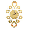 Creative Flower Mirror Quartz Wall Clock