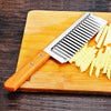 French fries wooden handle waves ripple sliced noodles potato slicer knife