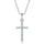 Cross Pendant Zircon Diamanted Necklace   silver