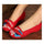 Casual Old Beijing Cloth Embroidered Shoes   red