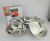 Gift sieve three-piece stainless steel rice sieve Wash vegetables basin