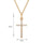 Cross Pendant Zircon Diamanted Necklace   golden