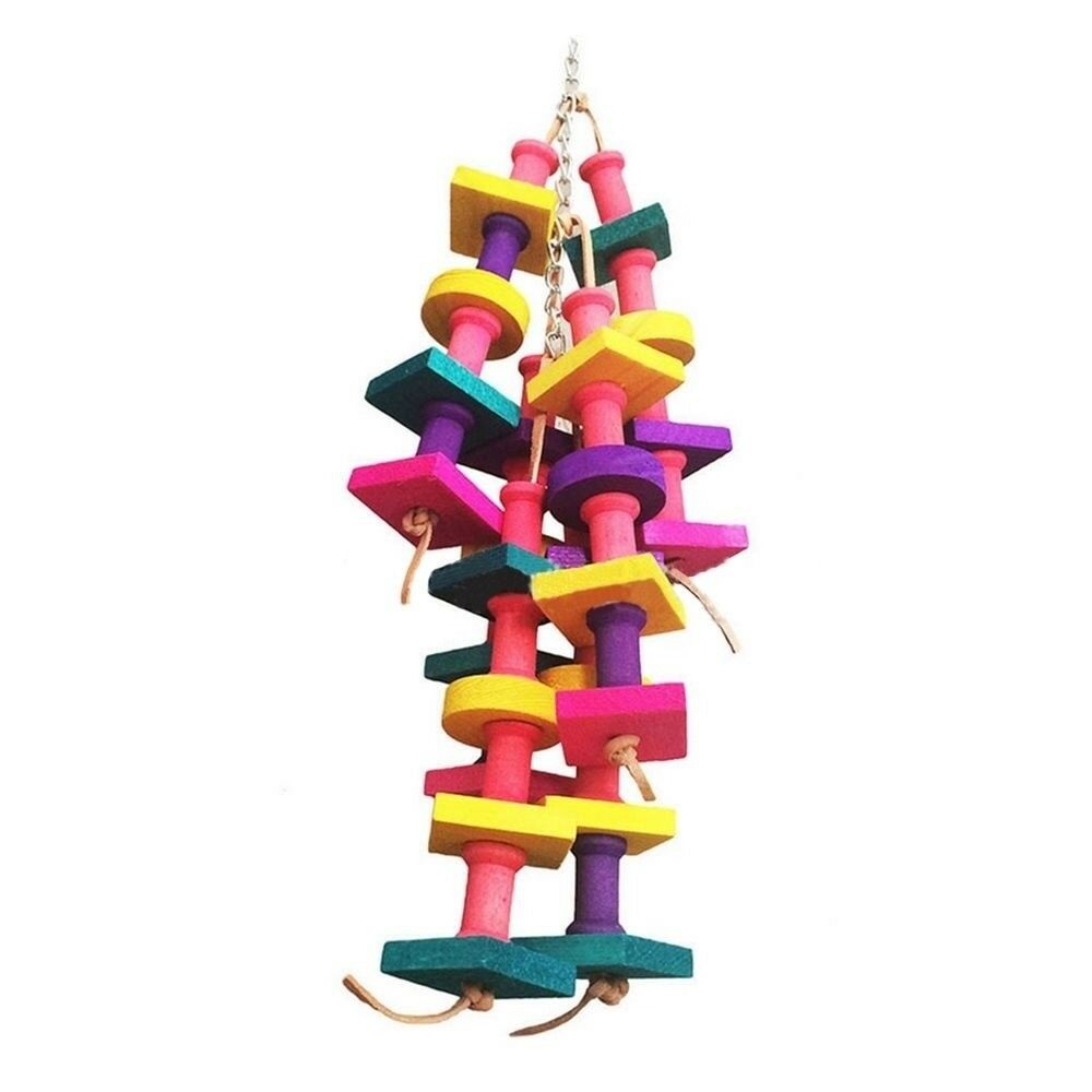 Bird Pet Parrot Toy Natural Wood Snap Toy