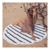 Bohemia Rond Gland Tricoté Serviette de Plage Lanterne Serviette A2