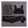 Breathable Woman Running Sports Fitness Yoga Clothes 3pcs Set    dark grey