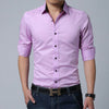 Mens Luxury Stylish Casual Dress Slim Fit T-Shirts Casual Long Sleeve