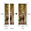 Door Sticker New 3D DIY PVC Waterproof  Door Wall Mural Deer qd059