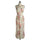 Bohemian Chiffon Long Dress Sleeveless Printing   pink