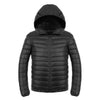 Light Thin Short Down Coat Man Hooded Fashionable   black