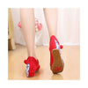 Old Beijing Cloth Shoes Thick Sole National Style Embroidered Woman Shoes  red