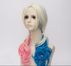 Suicide Squad Harley Quinn Tono 3 Color Ondulación Rizado Cosplay Peluca