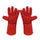 1 pair Long Mig Welding WELDERS Work Cowhide Leather Gloves 35cm Full Red