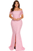 Romantic Crochet Lace Floral Off Shoulder Thigh Split Maxi Long Party Prom dress
