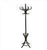 Coat Rack Stand 12 Hooks Wooden Walnut