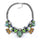 National Style Necklace Gemstone Zircon High Grade Alloy Necklace Woman    green