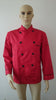 Long Sleeve Kitchen Cook Working Uniform Chef Waiter Waitress Coat Jacket Red