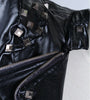Vintage Punk Grils Cool Rivet Studded Shoulder Motorcycle PU Leather Coat Jacket