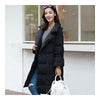 Middle Long Down Coat Woman Casual Coat   black