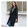 Middle Long Down Coat Woman Casual Coat   black